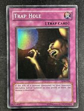 Yu-Gi-Oh TCG LOB-058 Trap Hole Unlimited Super Rare Trap HP picture