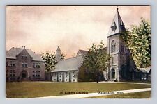 Kalamazoo MI-Michigan, St Luke's Church, Antique Vintage Souvenir Postcard picture