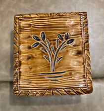 Keepsake Trinket Box Vintage Arnel's Ceramic Box Made To Look Like Wood picture