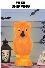 Seasons Vintage Style Blow Mold Light Up Owl Décor, Orange Halloween picture