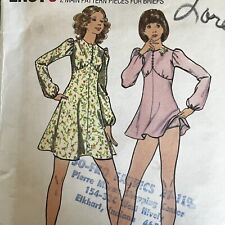 Vintage 1970s Butterick 6754 Cottagecore Puff Sleeve Dress Sewing Pattern UNCUT picture