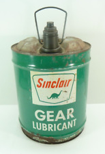 Vintage Sinclair Dino Green Gear Lubricant Opaline 5 Gallon Oil Can picture
