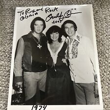 Elvis Presley with Jeanette and Freddy Cannon 8 X 10 Black & White Signed picture