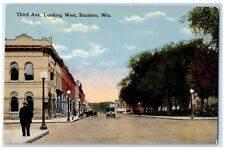 c1910s Third Avenue Looking West Exterior Roadside Baraboo Wisconsin WI Postcard picture