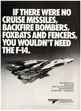 1978 Grumman Aerospace Print Ad, US Navy F-14 Threat Counter Foxbat Fencer picture