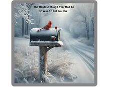 Red Cardinal Blessed Bird On Mail Box  Refrigerator Fridge Magnet Gift Item picture