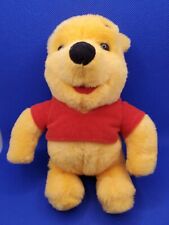 Disney Mattel 1997 Winnie the Pooh 8 Inch Plush Classic Red Shirt Vintage picture