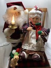 telco motionette christmas santa And Ms Clause Motionette Animated Rocking Chair picture