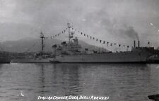 Postcard RPPC Royal Navy Italian Cruiser  Duca degli Abruzzi  c1910s Photo picture