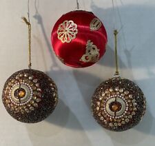 (3) Vintage Handmade Ornaments  picture