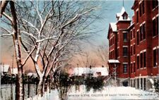 Winter Scene, College of Saint Teresa, WINONA, Minnesota Postcard - Curt Teich picture