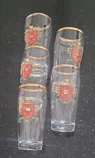 Cyprus Vintage 1960's KEO BEER Glasses  with gold rim-beautiful and rare - 1 lot picture