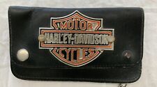 Vintage Harley Davidson Metal Bar And Shield Wallet 70s 80s Biker Rare picture