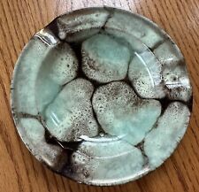 Mid Century Studio Art Pottery Geode Style Ashtray Hand Made 6.25 Inches x 1 In picture