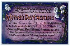 Bowerston Ohio OH Postcard Mother's Day Exercise Sunday School 1921 Vintage picture