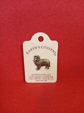 Vintage Pewter Collie/sheltie Pinback Earth's Citizens Handcrafted USA Made picture