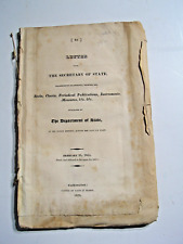 1823 Document, Letter From Secretary of State Regarding Purchase of Books, Chart picture