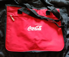 Classic Coca Cola Black in Red & White TM  Handeled Tote Bag Zip Side Pocket New picture