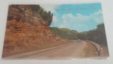 Vintage 1950s postcard greetings from ARENA Wisconsin old car Mountain Highway picture
