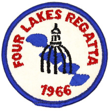 Vintage MINT 1966 Regatta Four Lakes Council Patch Wisconsin WI Boy Scouts BSA picture