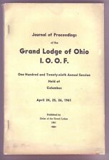 I.O.O.F Journal of Proceedings of the Grand Lodge of Ohio 1961, Odd Fellows picture