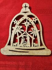 3D Nativity Wood Carved Laser Cut Nativity Christmas Plaque Free Standing picture