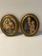 Vintage Convex Frames With Rafael Pictures - Set Of 2 - Small picture
