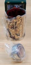 Home For The Holidays Brass Plated Mini Votive Tealight Included Brand New W/Box picture