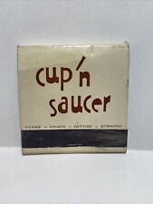 Rare Cup ‘N Saucer Good Food Need Not Be Expensive Feature 60s Matchbook Struck picture