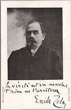Vintage JUDAICA Jewish Postcard DREYFUS AFFAIR Emile Zola Portrait / 1902 Cancel picture