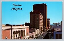 Downtown Tucson Arizona Stone Avenue Street View Vintage Unposted Postcard picture
