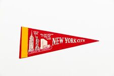 Vintage New York City Landmarks Souvenir Mini Felt Pennant 9.5