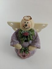 Plum Pudding Snowman Lady By Heather Hykes Artesian Flair Hand-painted 3