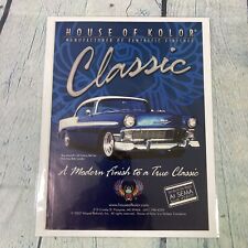 2002 Classic Car 56 Chevy Bel Air House of Kolor Vtg Print Ad/Poster Promo Art picture