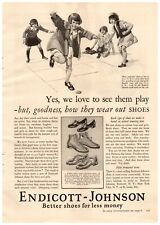 1926 Endicott Johnson Children's Shoes Vintage Print Ad We Love To See Them Play picture