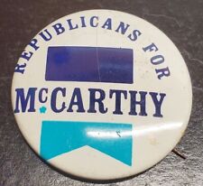 Republicans For McCarthy campaign pin - Eugene McCarthy - offcenter picture