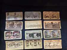 Lot Of 12 Antique Stereoscope Cards White House President McKinley Photographs picture