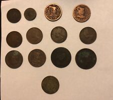 LOT OF 13 -India Princely States Copper Collectible Coins picture