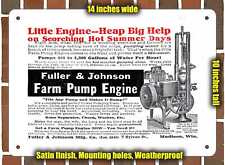 Metal Sign - 1911 Fuller Johnson Farm Pump Engine- 10x14 inches picture