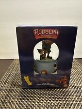 2001 Enesco Rudolph The Red Nosed Reindeer Clarice Musical Waterball Snow Globe  picture