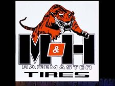 M & H Racemaster Tires - Original Vintage 1960's 70's Racing Decal/Sticker picture