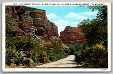 Postcard Ten Sleep Canon over Big Horn Mountains Wyoming  G 20 picture