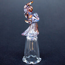 Angel Hand Blown Glass Thimble Crystal Gold Figurine picture