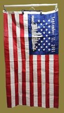Memorial USA American Flag 9/11 SEPTEMBER 2001  Embroidered 3'x5' Twin Towers picture