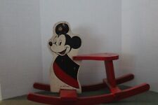 Vintage Mickey Mouse wooden Rocking Horse 16x24x7