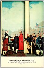 Postcard: Inauguration of Washington, 1789 at Federal Hall, New York A47 picture