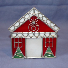 Malden Stained Glass Christmas Village Gingerbread House Wallet Picture Frame 5