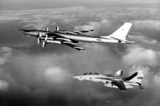 US Navy F-14A Tomcat Fighter Squadron VF-1 escorts Soviet aircraft Photo Print picture