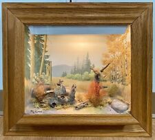 Vintage LIGHTED Bird/Nature Diorama Ruffed Grouse by Runar  G. Rodell, Signed picture