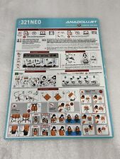 AnadoluJet Airbus 321 NEO Safety Card Safety Instruction. Great condition picture